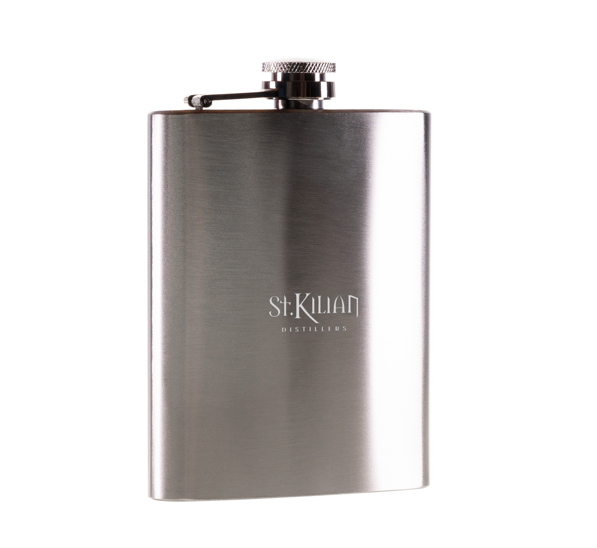 Hip flask with laser engraving - matt silver - 200 ml