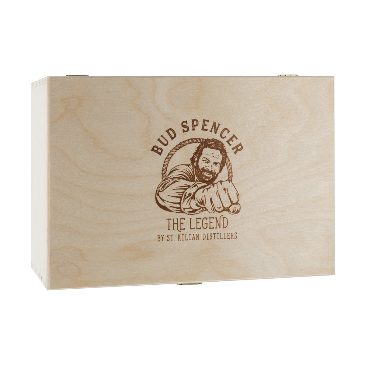 Wooden box - Bud Spencer - Feuerwasser - Cinnamon liqueur with chili - 0.7 L