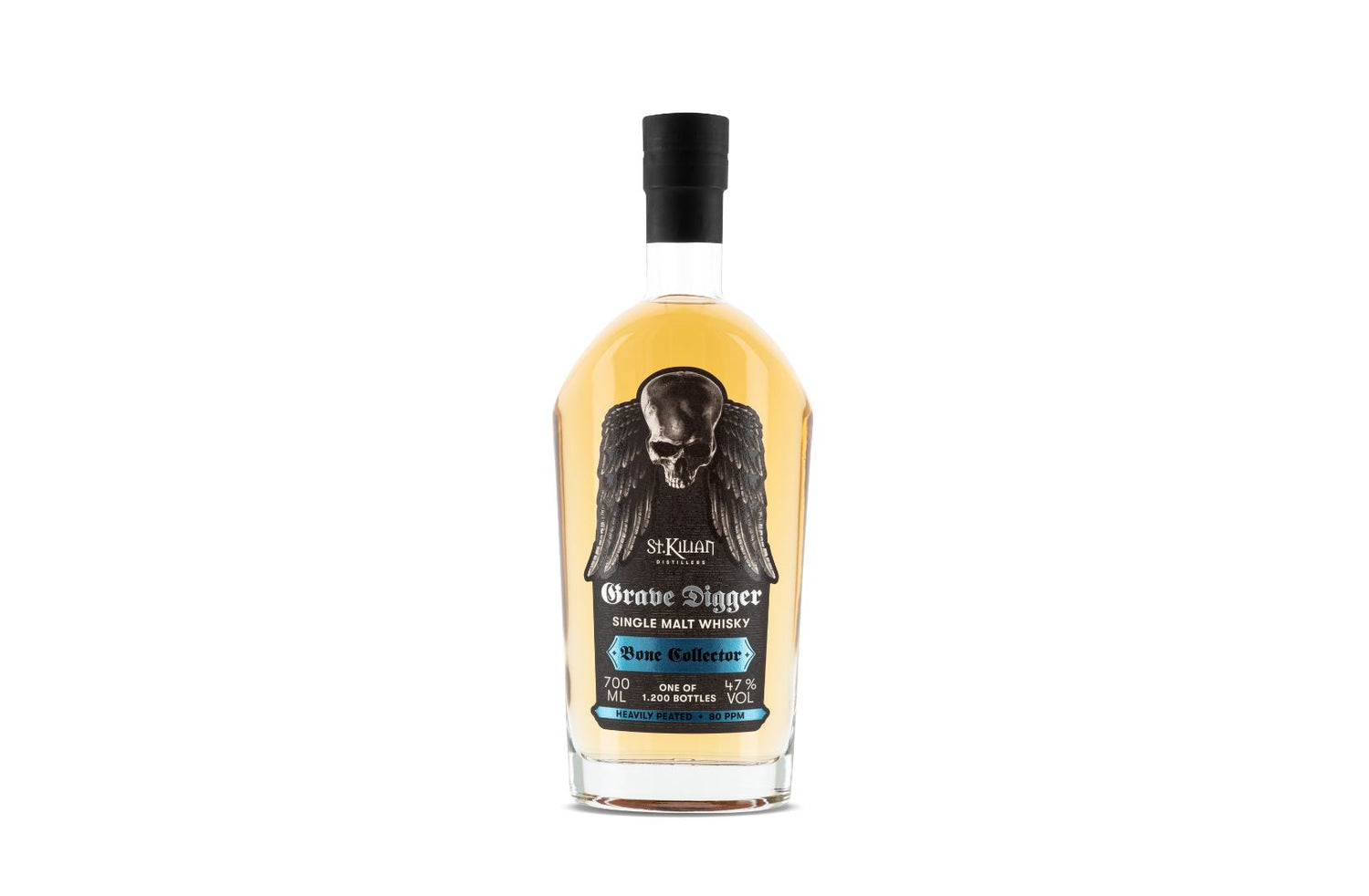 Pressemitteilung: Grave Digger und St. Kilian Distillers präsentieren den Single Malt Whisky „Bone Collector“ zum 45. Bandgeburtstag