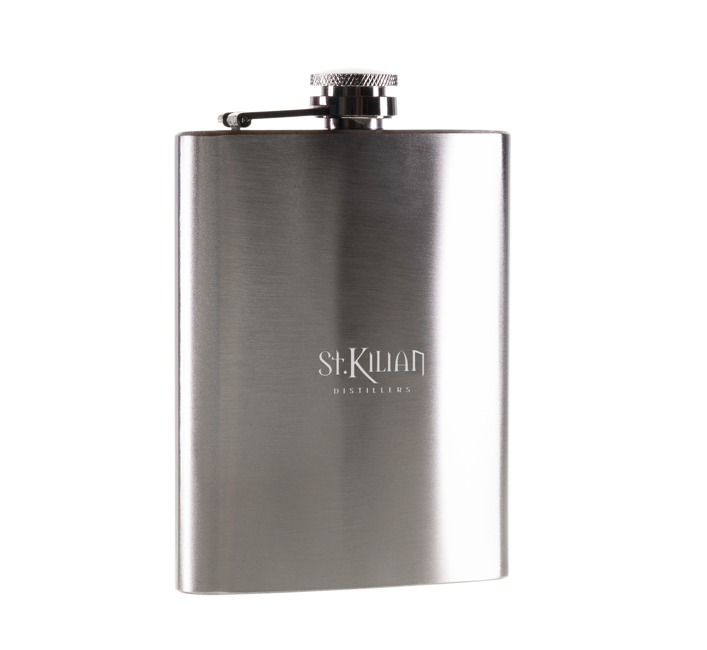 Hip flask with laser engraving - matt silver - 200 ml 