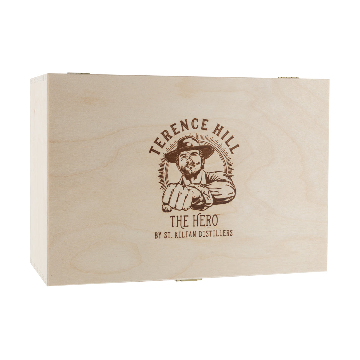 Wooden box - Terence Hill - Voll auf die Nuss - Hazelnut Liqueur - 0.7 L